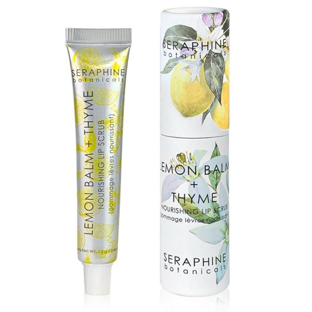 Seraphine Botanicals Lemon Balm + Thyme Lip Scrub